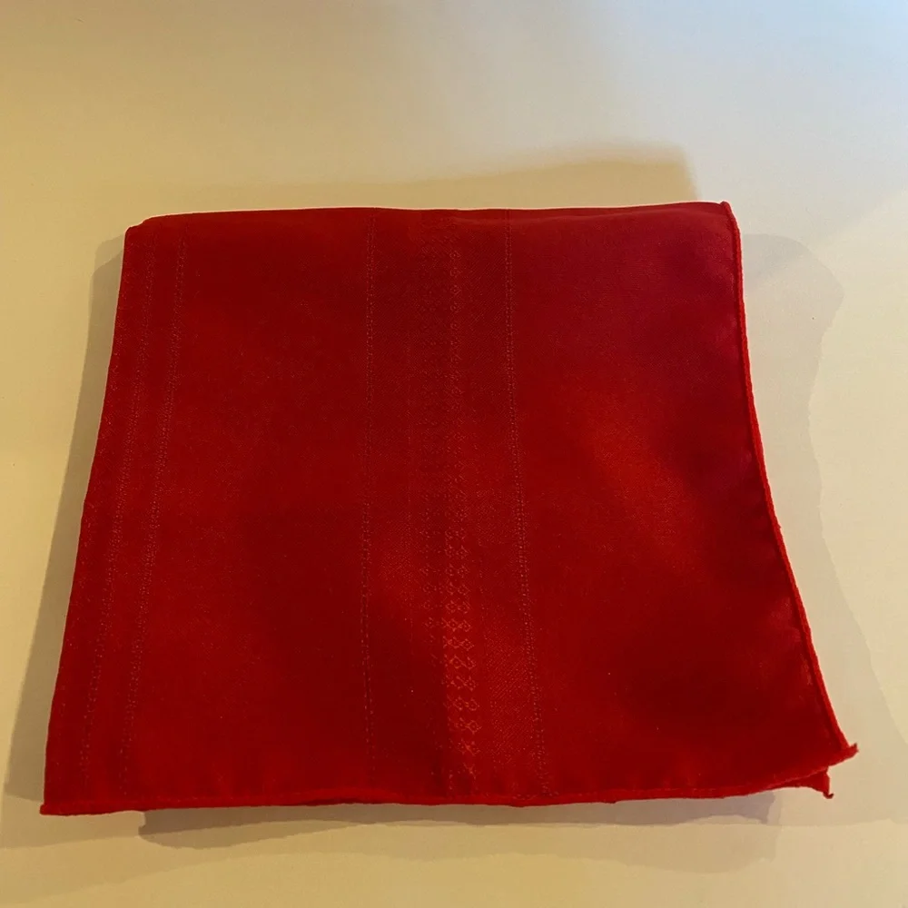 Vintage Red Christmas Cloth Napkins Set of 8